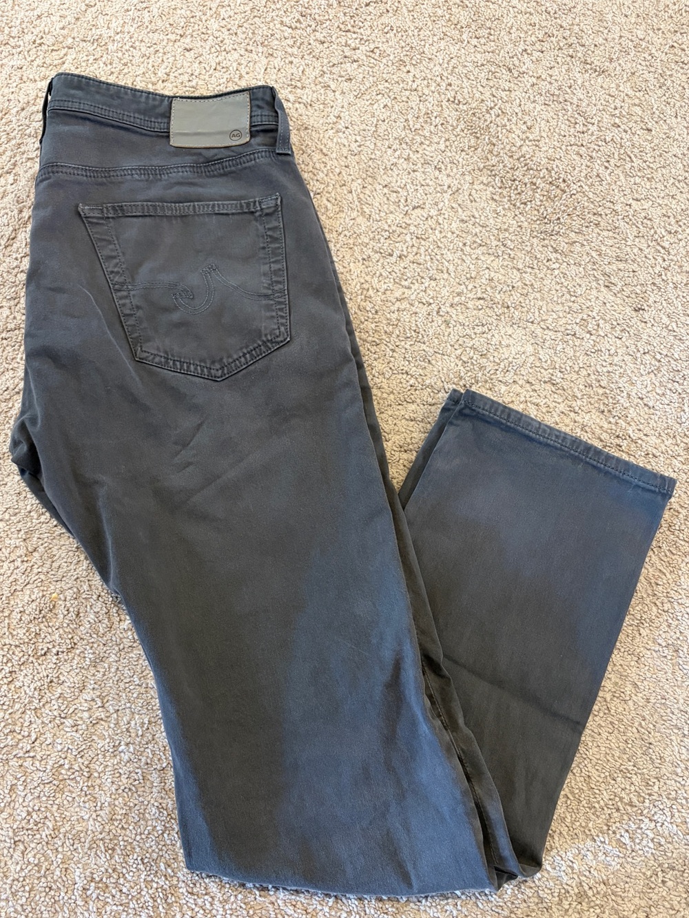 Men's AG Charcoal Straight-Leg Jeans - 33x32